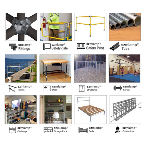 42mm steel pipe connector assembly type fence component frame connection piece stair railing pipe fitting galvanized pipe fixing piece