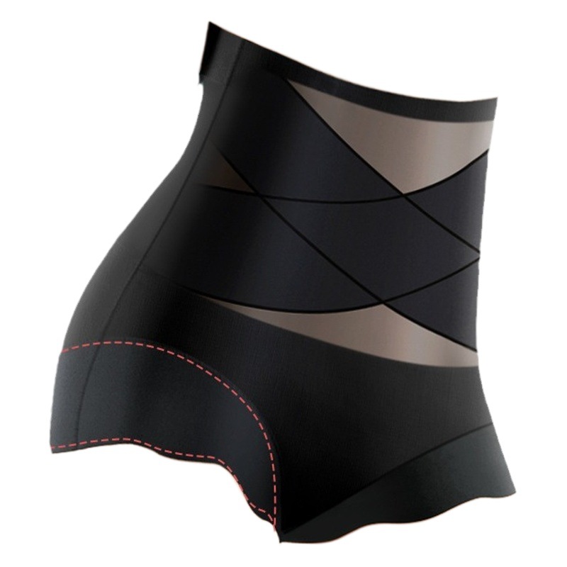 Versión mejorada de pantalones anchos, pantalones moldeadores de seda de hielo, entrepierna de seda de morera para mujer, cintura alta, caderas, pantalones de vientre, transpirables finos al por mayor