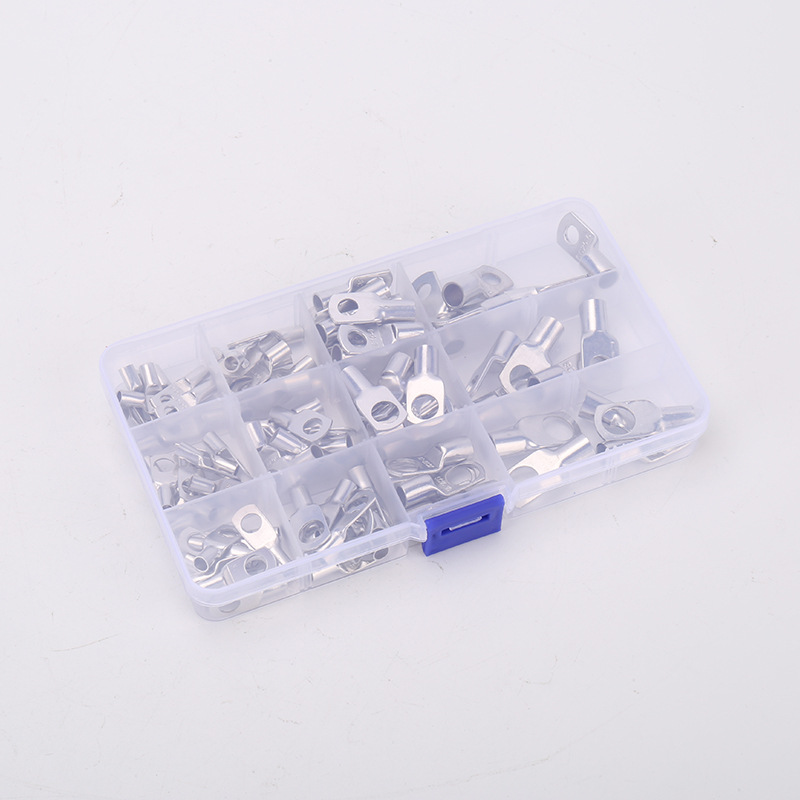 SC220PCS 구리 노즈 와이어 터미널 커넥터, 냉압착 와이어 터미널, 와이어 노즈, 압착 와이어 이어, 오픈 노즈