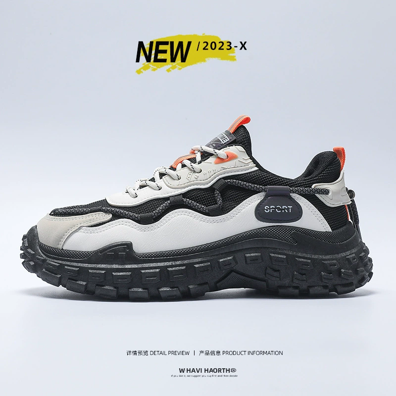 2025 Взрывная мужская обувь Летняя дышащая сетка, дикие виды спорта, повседневный бег, толстые подошвы, мужская обувь