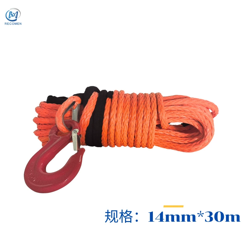 Трансграничная полимерная лебедка Нейлоновая веревка Специальная веревка для улицы Полиэтилен Открытый внедорожный высокопрочный трос для лебедки