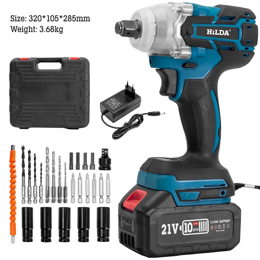 Electric Wrench Charging Lithium Battery Wrench Brushless Lithium Battery Impact Wrench Charging Screwdriver Electric Screwdriver Air Cannon