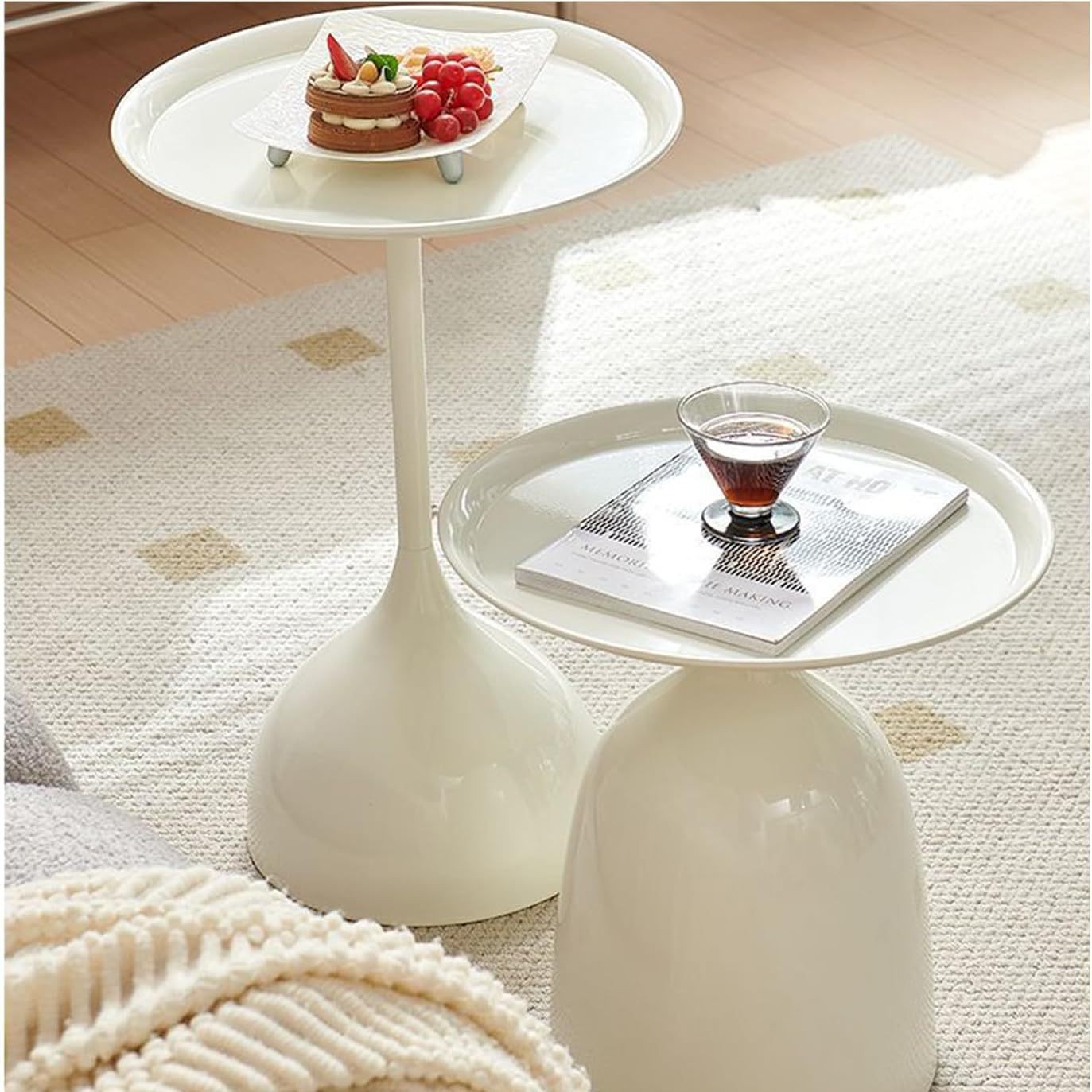 Transfronterizos pequeños hogares de hierro forjado mesas redondas simples mesas de té al lado del sofá mesas de té al lado de la cama sala de estar esquina de lujo ligera