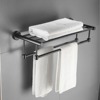 跨境浴室壁挂式毛巾架定制304不锈钢拉丝浴室置物架厕所浴巾挂架|ms