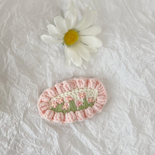 Japanese super fairy girl hairpin handmade wool embroidered flower hair accessories temperament girls headwear BB clip bangs side clip