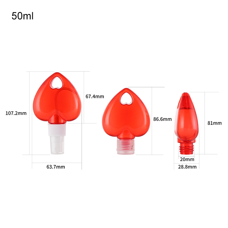 Industria de plástico de tres vías color mosquetón desinfectante de manos botella de plástico flip gancho botella desinfectante desechable botella de spray