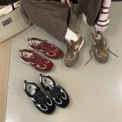 首谷复古小众厚底老爹鞋鞋女款2025新款巨好看不累脚德训鞋阿甘鞋