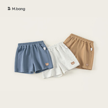 宥宝童装儿童运动裤夏款休闲纯色可爱印花休闲男童薄款透气短裤