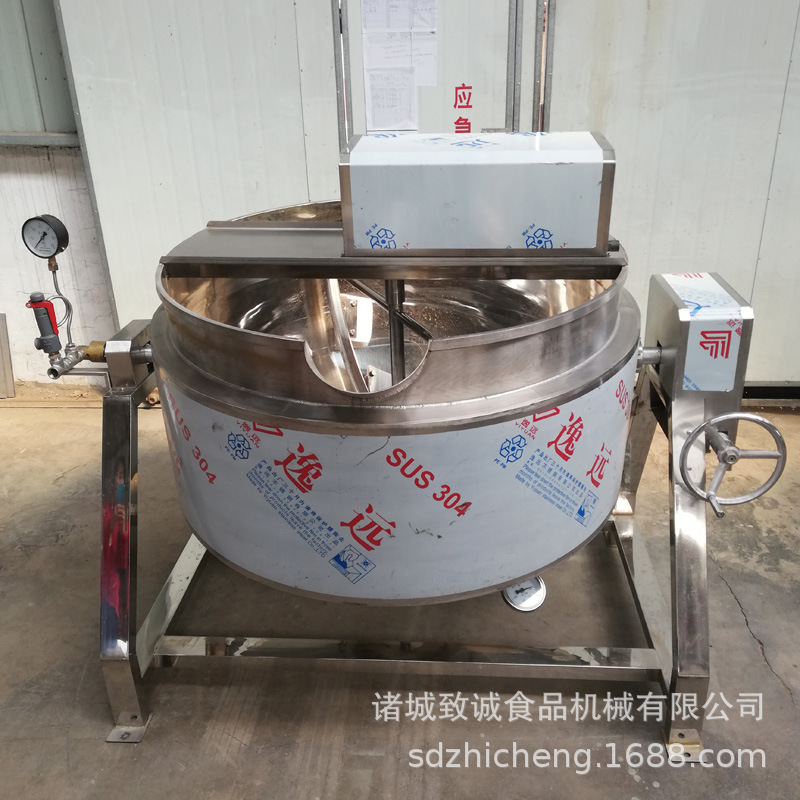 定制多种规格夹层锅 不锈钢带搅拌夹层锅 蒸汽可倾夹层锅