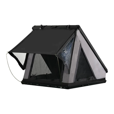 Star dew people aluminum alloy triangle roof tent outdoor camping SUV hard cross-country self-driving through car tent (Avtomobil dam çadırları) - t01-1-telescopic-ladder-2-3-people