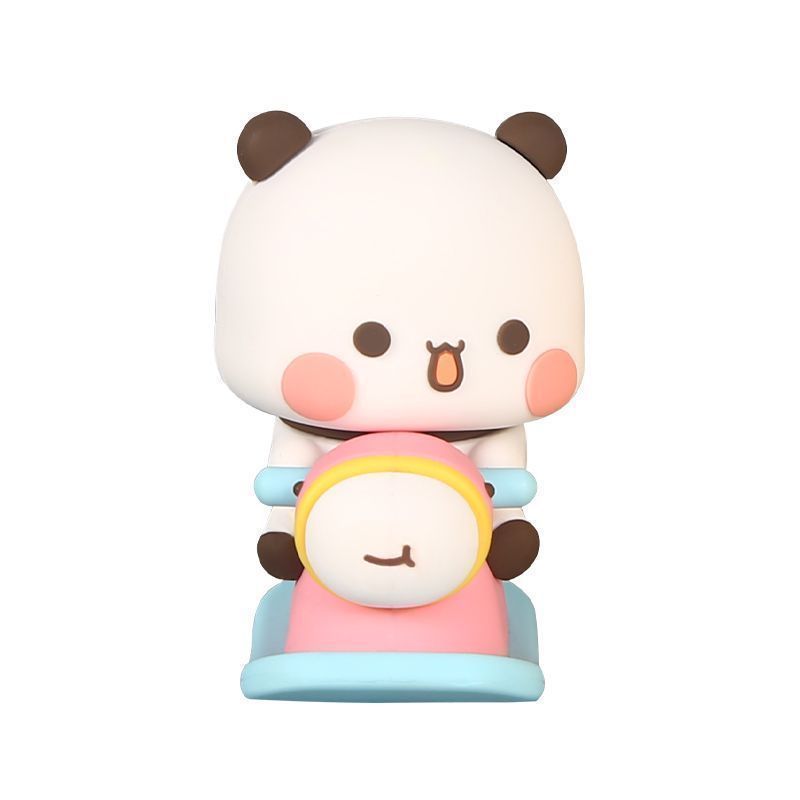 パンダ 1 と 2 と Bubu デスクトップ人形フィギュア車の装飾品漫画かわいいアニメーション装飾品トレンディなおもちゃ人形|undefined