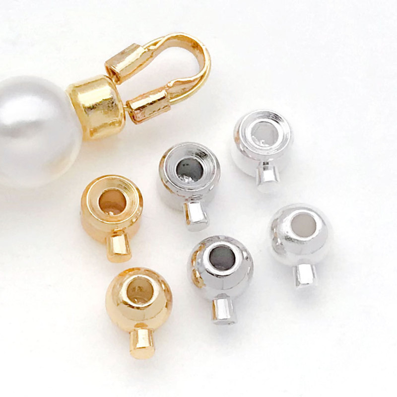 18K Real Gold High Color Retention Pressure Cooker Positioning Buckle Pearl Necklace Buckle DIY Handmade Material Finishing Fixed Snap Button 18K Real Gold High Color Retention Pressure Cooker Positioning Buckle Pearl Necklace Buckle DIY Handmade Material Finishing Fixed Snap Button