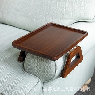 Деревянный прямоугольный диван, обеденная тарелка из натурального дерева