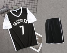 假两件套装篮网11号7号篮球服男篮球衣成人侧口袋L-5XL