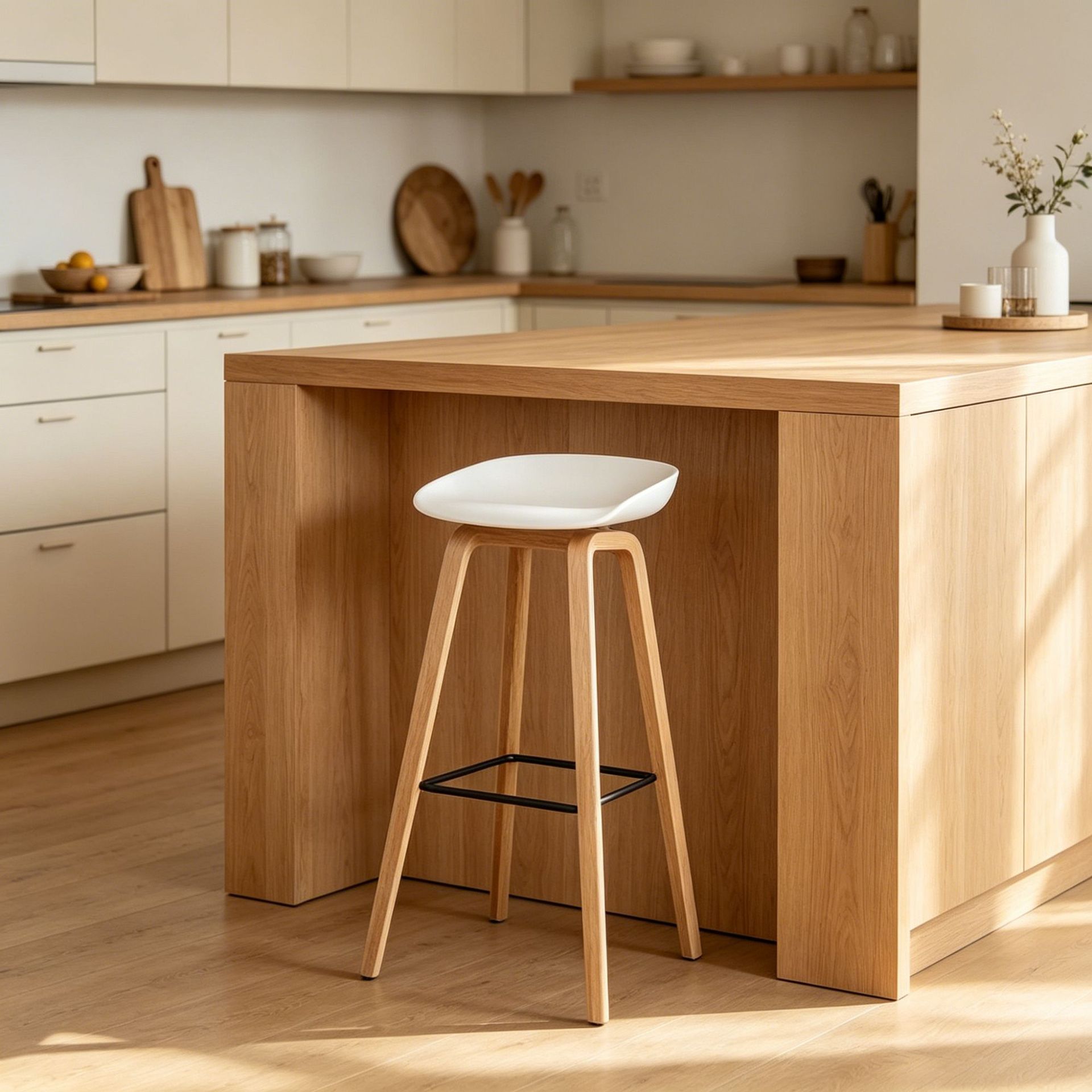 LHB002 Nordic log comfortable high bar chair