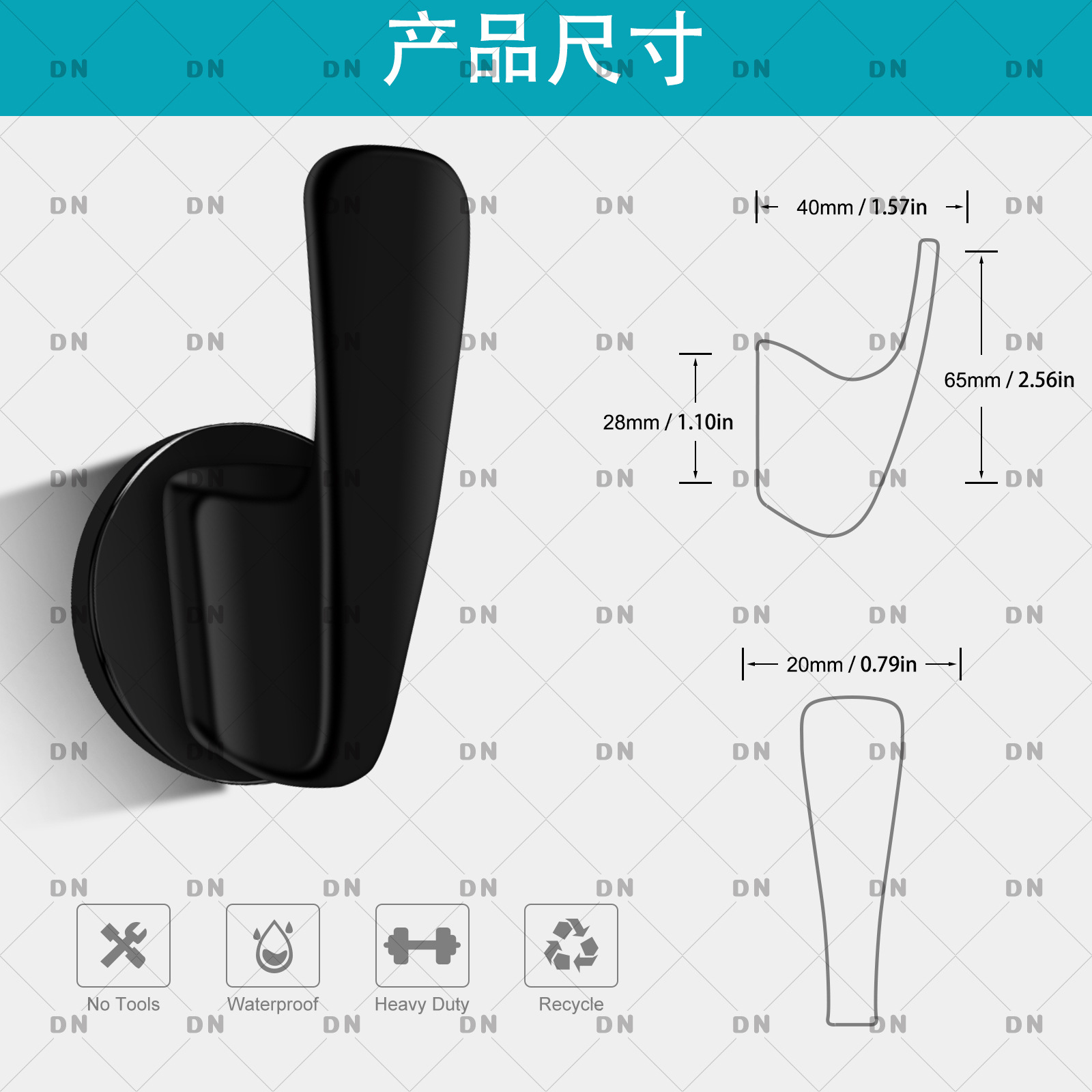 Gancho de hierro magnético fuerte Garland imán gancho magnético cocina y baño refrigerador gancho magnético