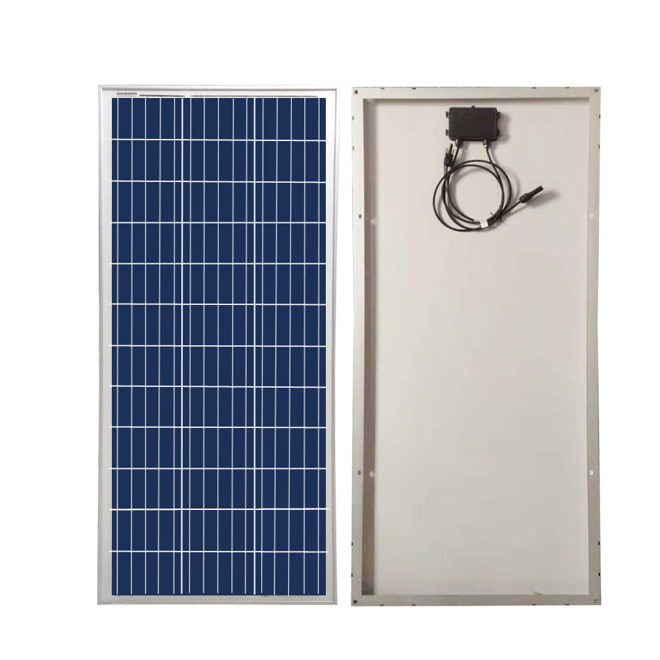 Panel solar policristalino de alta eficiencia de 100W y 18V, sistema de generación de energía, luz de calle con monitorización de carga de 12V.