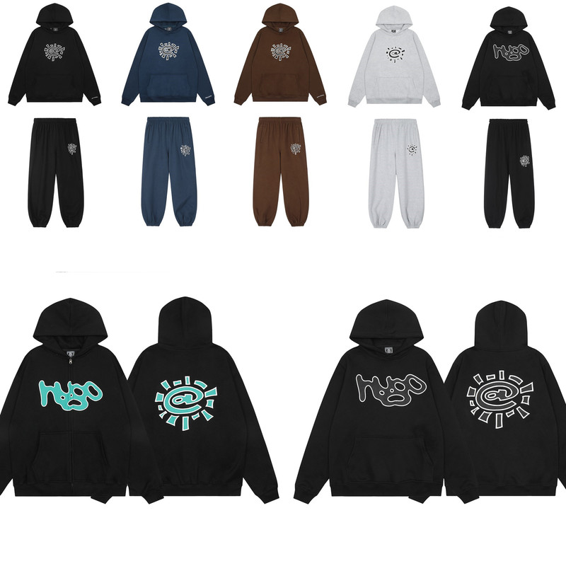 Niche Adwysdhoodie Sun-Rolled Fleece Hoodie Loose Unisex Long-Sleeve Sweatshirt High Street Fashion