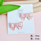 Mika Small Round Edge Plaid Kt Bow Hairpin Acrylic DIY Accessories Mobile Phone Case Shoe Buckle Shoe Flower Matching