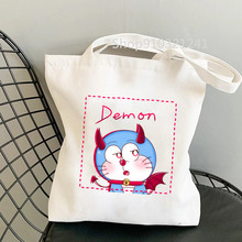 Doraemon 叮当猫哆啦A梦印花帆布袋单肩包学生折叠袋手提袋购物袋