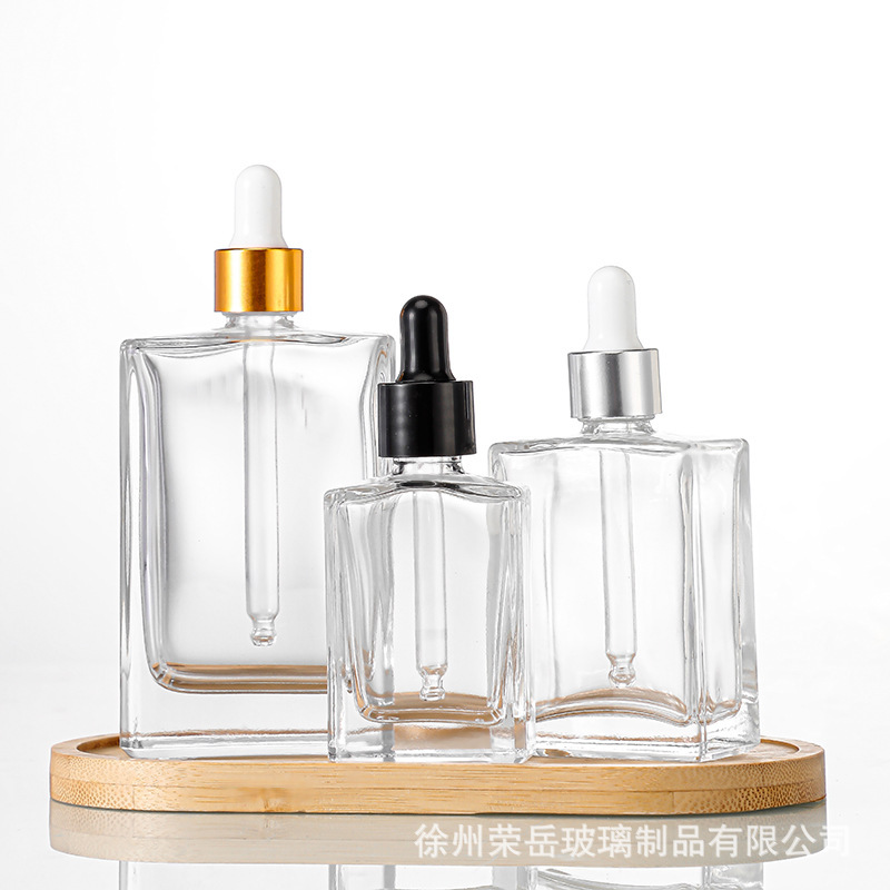 现货扁方香水瓶空瓶摆件透明精油分装瓶化妆品小样香水精油空瓶子|undefined
