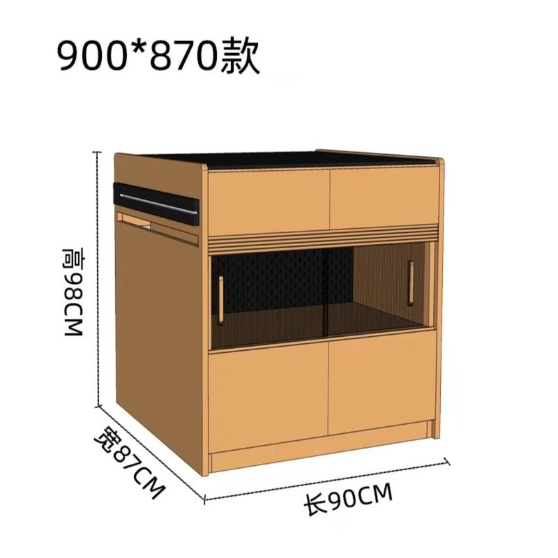 实木北欧岛台家用小户型餐桌一体可伸缩餐厅简约多功能收纳储物柜|undefined