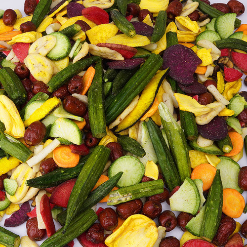 Comprehensive Vegetable Dry Fruits Mixed Snacks, Fruit and Vegetable Crisps, Okra and Mushroom Crisps, Children's Snacks