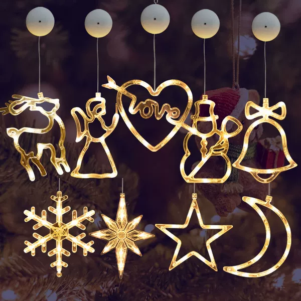 Christmas set L / nine / free batteries and sticky hooks