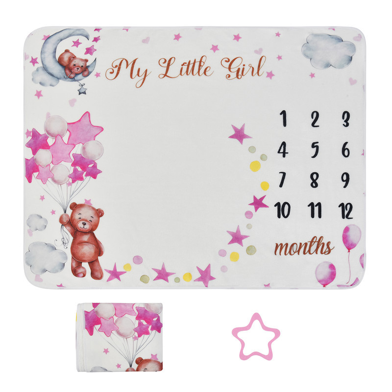 赤ちゃんマイルストーンデジタル月記念ブランケットフランネル写真撮影背景ブランケット赤ちゃんブランケットブランケット写真撮影ブランケット