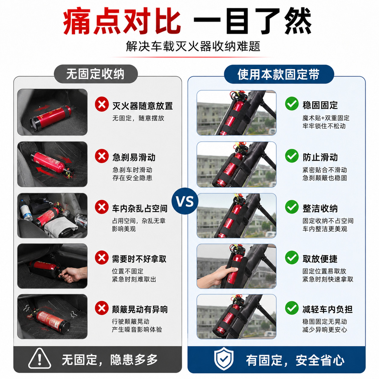 New Wrangler Car Fire Extinguisher Fixing Belt Car Small Fire Extinguisher Fixing Belt Strap Car Supplies