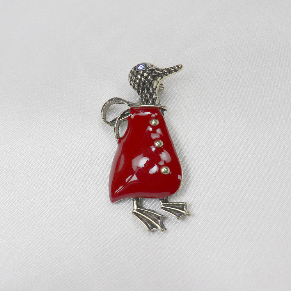 Second-Hand Vintage Niche Enamel Little Penguin Brooch