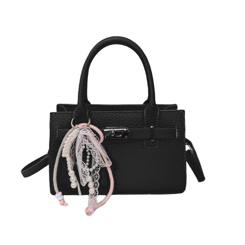 Sentido cotidiano lichi estampado Kelly bolso para mujeres 2026 nuevo estilo de moda bolso de mano versátil bolso cuadrado simple bolso de hombro