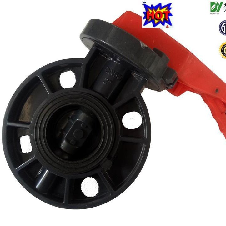 供应UPVC蝶阀 D71X-10S DN65 应用于水处理、农田灌溉等行业