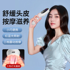 新品电动按摩梳子红蓝光头部按摩器长发梳美发直发护理健发梳批发
