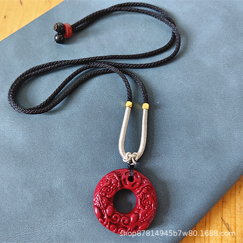 검은 로프가있는 퍼플 골드 샌드 더블 브레이브 피스 버클 (직경 30mm)