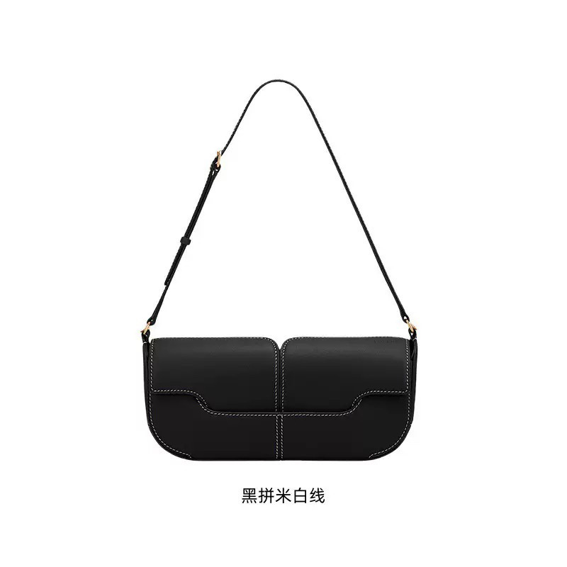 Polene 2025 新しいホットスタイルファッションバゲットバッグ Osmo スムースレザーポータブルショルダー脇の下の女性のバッグ|undefined