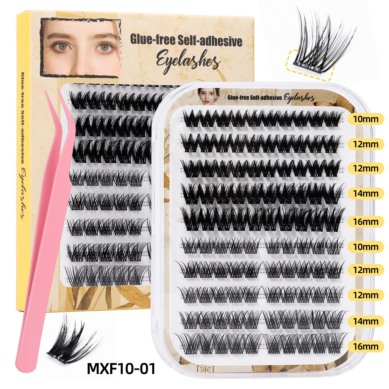 Amazon sin pegamento falso pestañas injerto de pelo pestañas rollo image 21