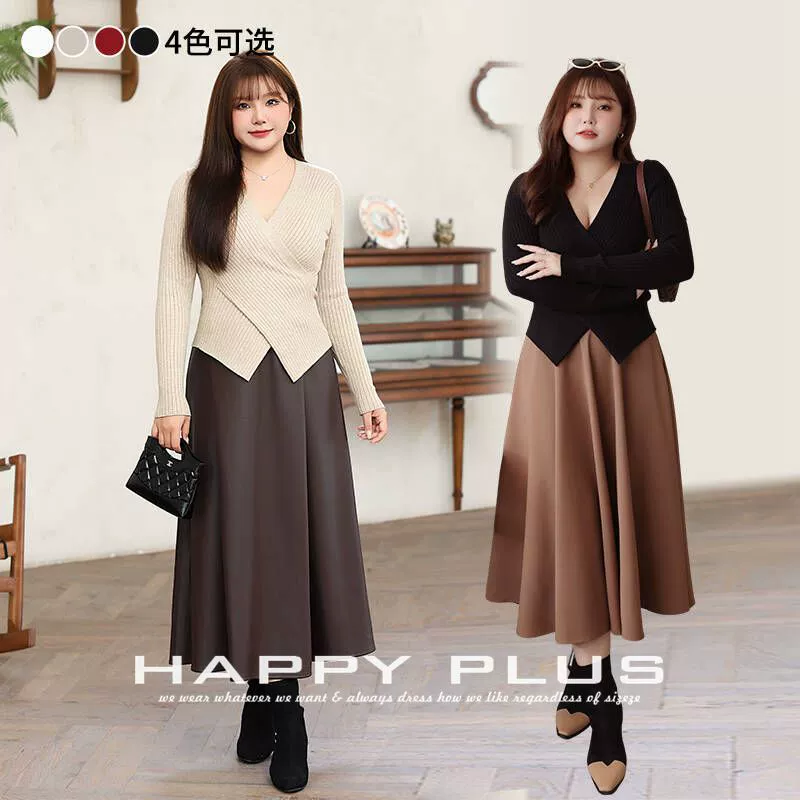 V-образный вырез Крест Нежный Nins Ветер на плече трикотажный свитер Run его 8775 плюс размер женщины высокого качества сплошной трикотажный свитер