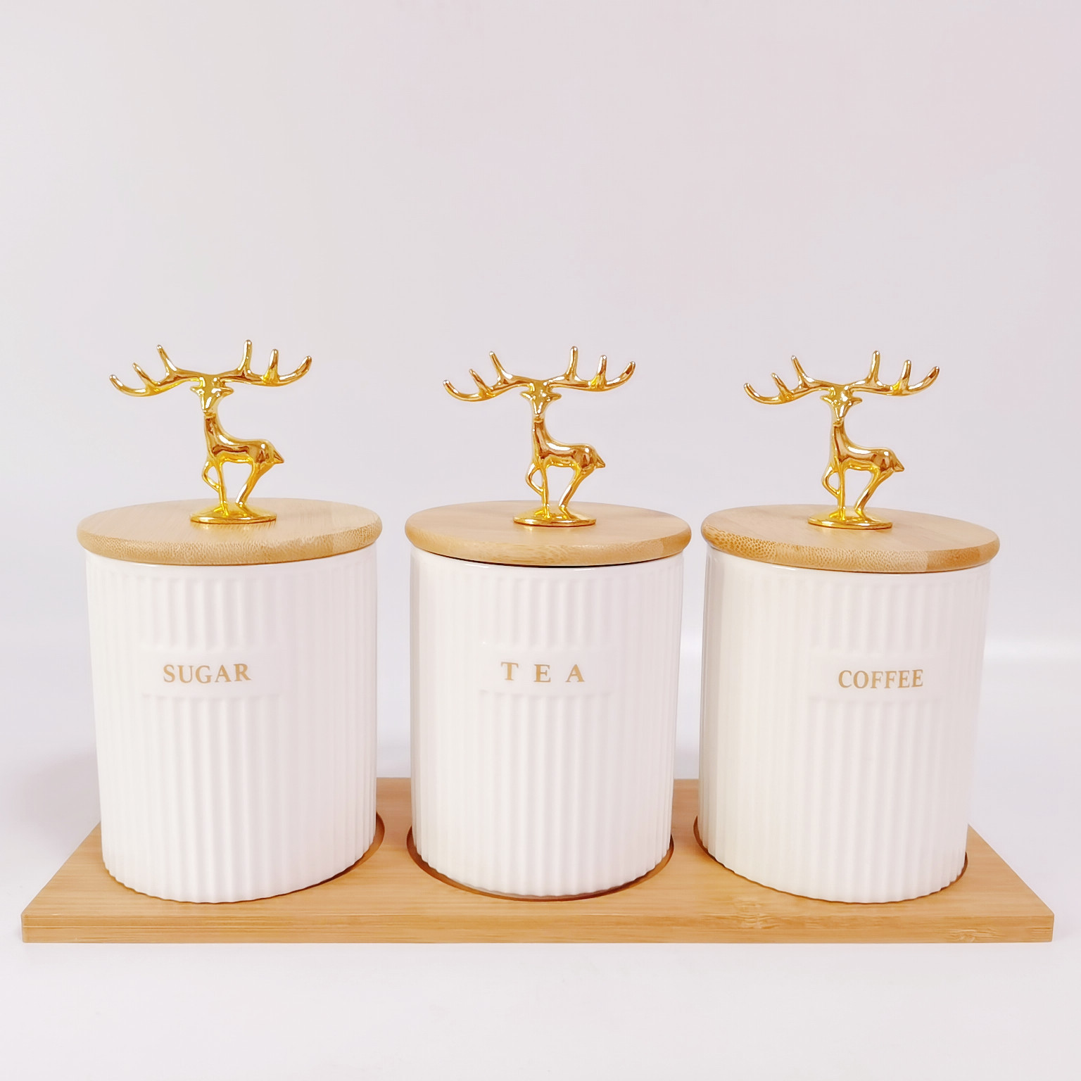 Fábrica directa de cerámica a rayas condimento tarro de almacenamiento tarro traje cocina almacenamiento tarro sal tarro hogar condimento tarro