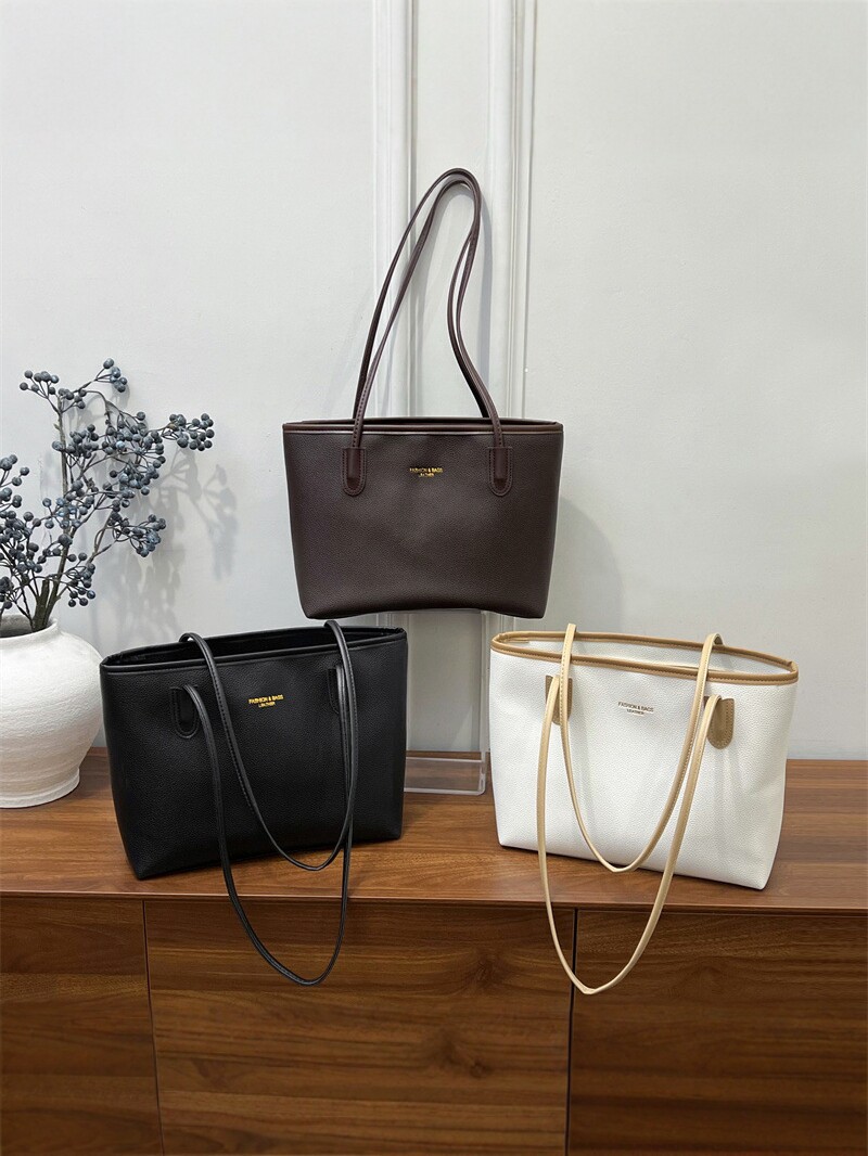 Bolso Tote para Mujer de PU con Gran Capacidad y Cierre de Cremallera para Uso Diario y Viajes