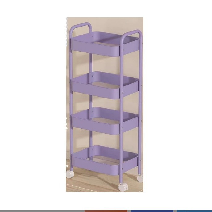 Carrito de almacenamiento de bocadillos de piso a techo Estante de cocina de sala de estar móvil de varios pisos Estante de almacenamiento de herramientas de uñas de dormitorio image 25