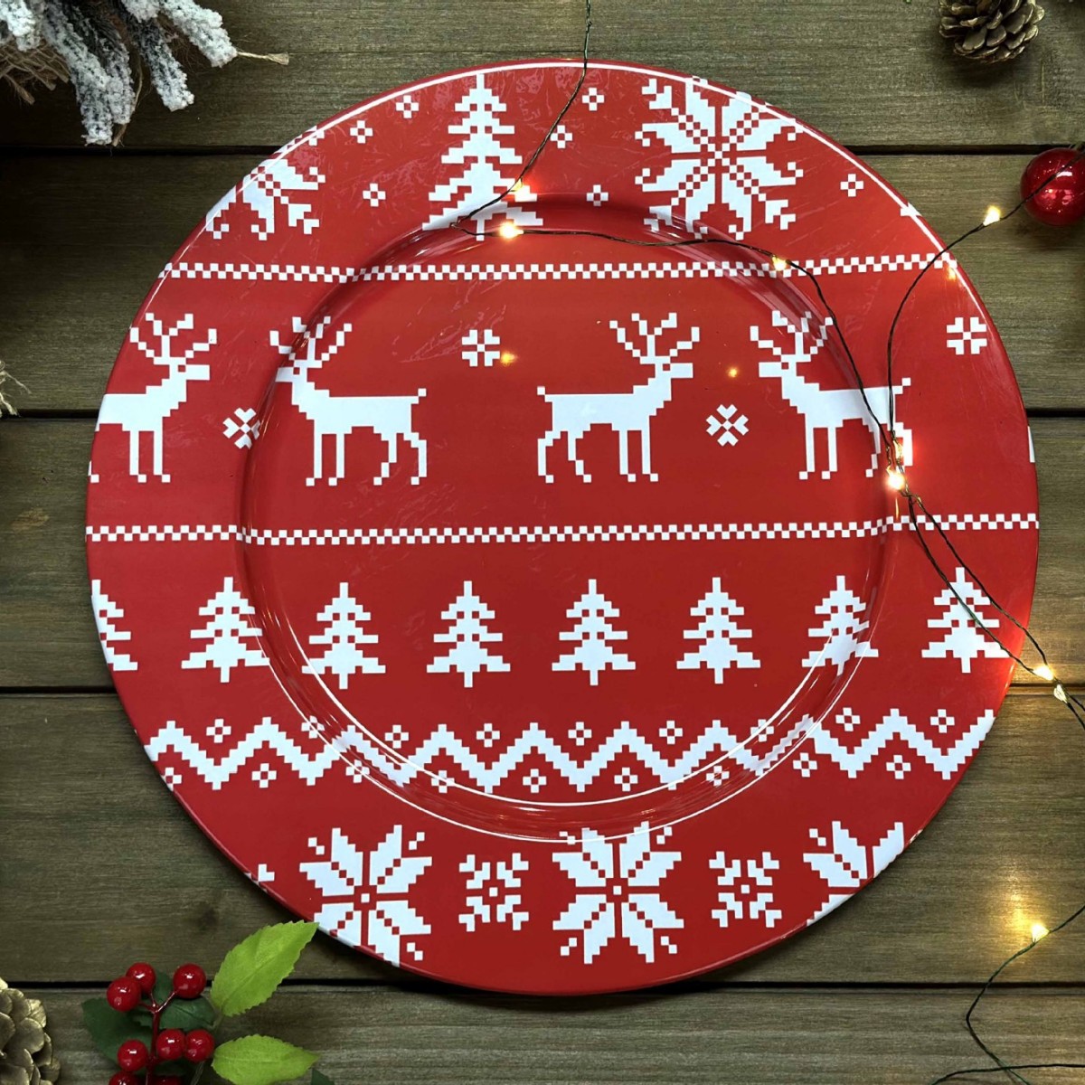 马口铁彩印圣诞零食小盘子圣诞装饰品收纳盘子果盘蛋糕盘