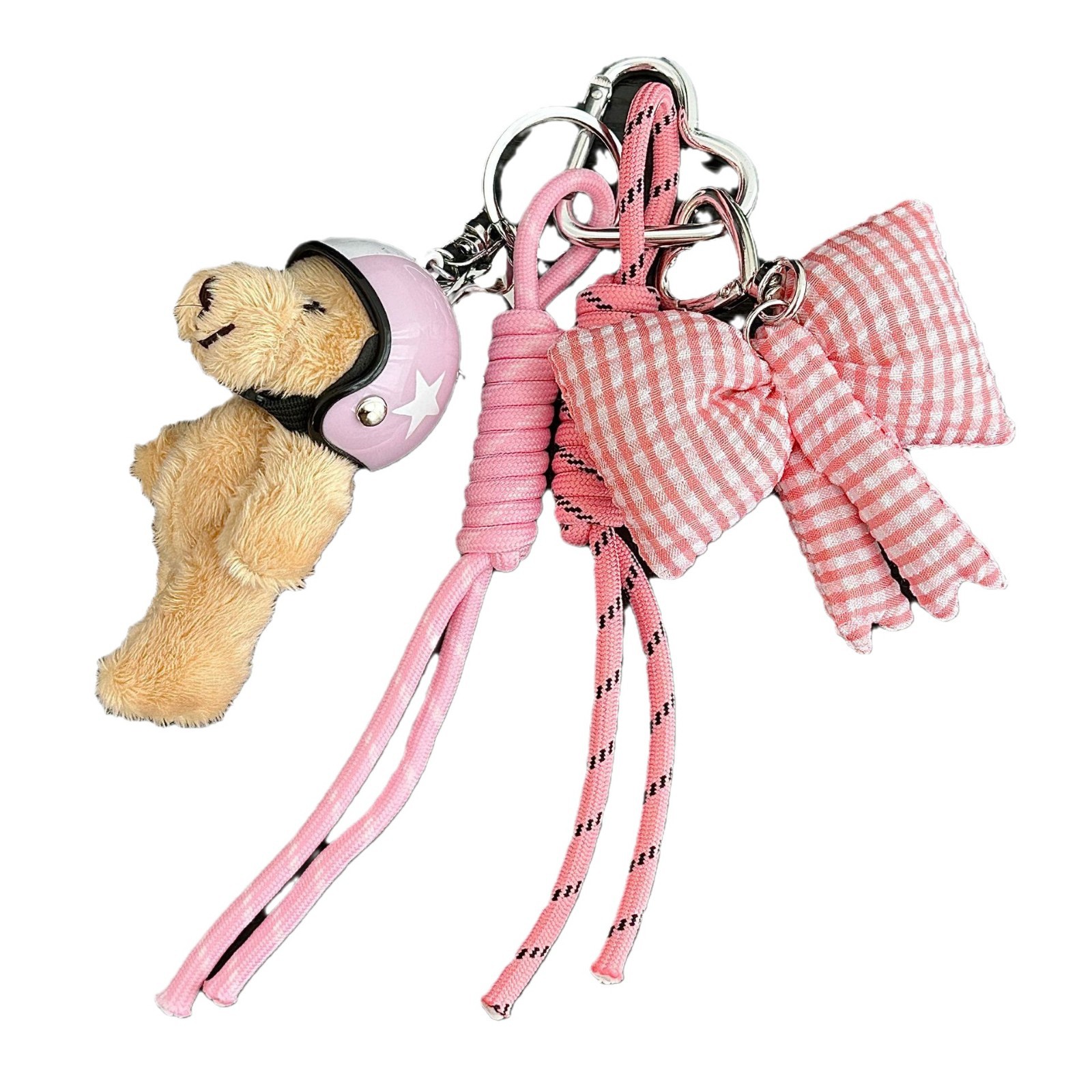 Muay Thai adorable bolso colgante creativo bolso colgante bolso escolar de pareja llavero decoración casco de alto nivel oso universal