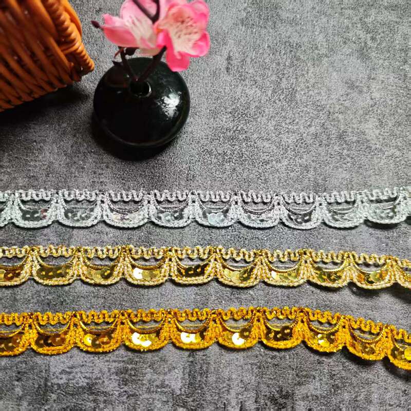 Manufacturer's Ready-Made Gold and Silver Sequin Lace Cut Out Sequin Stage Kidsren's Clothing Accessories Skirt Headdress Arch