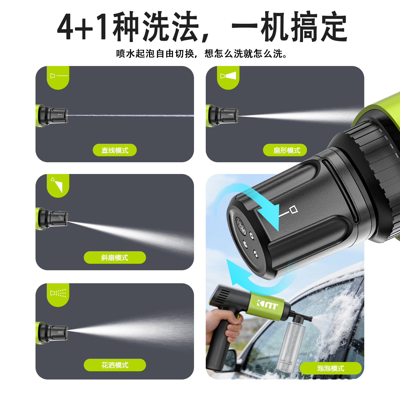 Wholesale Foldable Handle-Type Wireless High-Pressure Cleaning Machine with Led Light, 2600Mah Lithium Battery, Long Battery Life of 60 Minutes