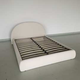 酒店奶油风云朵悬浮床现代简约拆卸家用床半圆主卧实木民宿软床