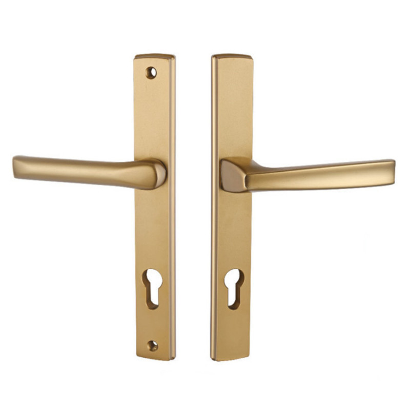 Sur de China B10 Alto y Bajo roto puente de aluminio puerta plana manija de la cerradura 85 Tipo de aleación de aluminio puerta cerradura 85 agujero de la manija de la puerta de pantalla de distancia cerradura