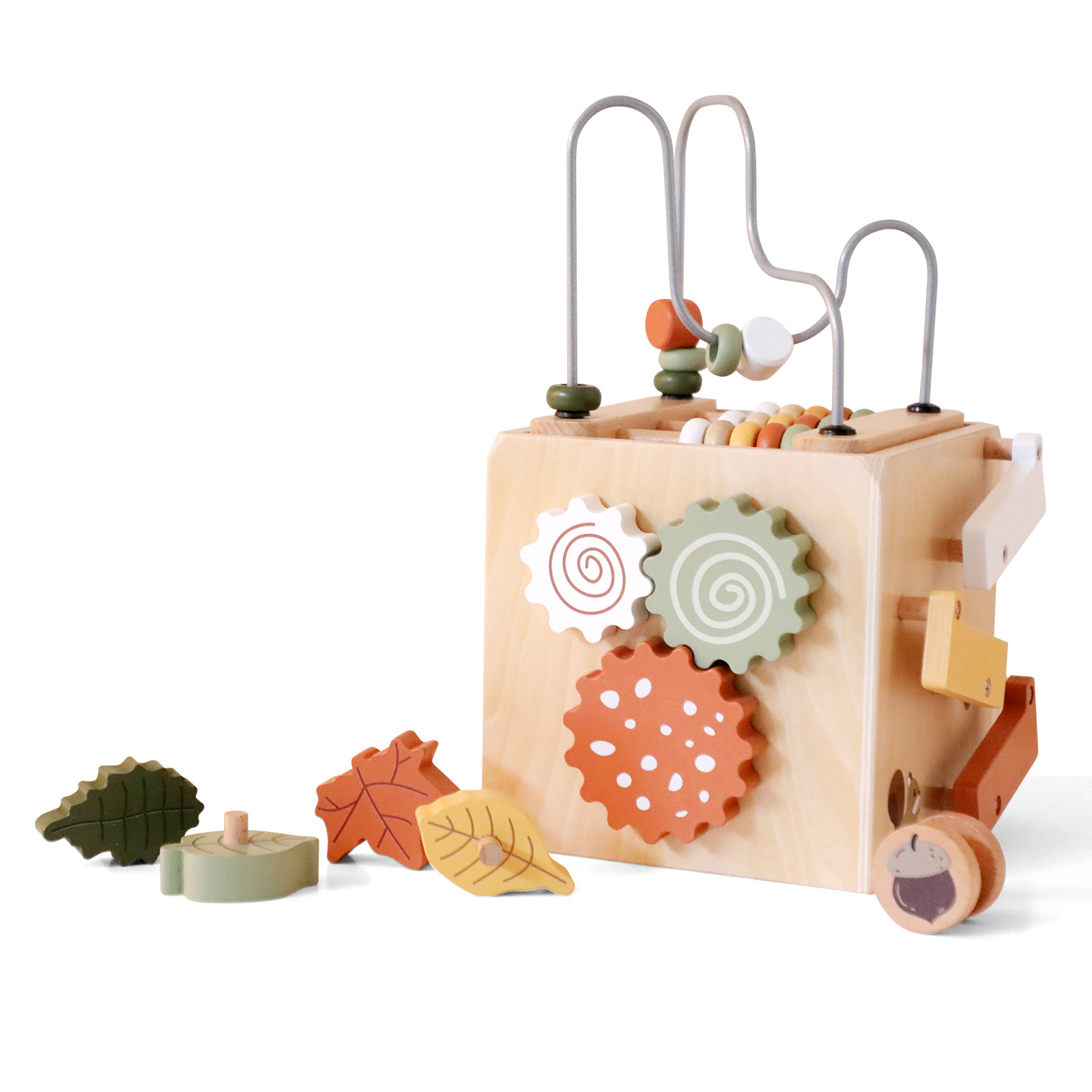 La nueva forma de cuentas de Amazon combina juguetes cinco en uno caja de madera ocupada juguetes cognitivos educativos para niños