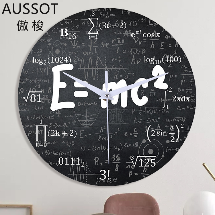 Creativo salón hogar moda matemáticas Reloj de pared reloj simple Amazon Venta caliente retro Reloj de pared reloj