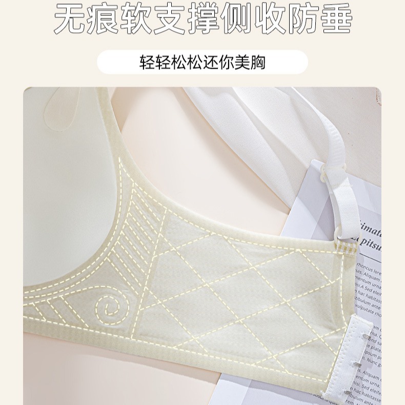 Ventas directas de fábrica comercio electrónico transfronterizo Sudeste de Asia Vietnam Tailandia damas dulces a cuadros sujetador de colección lateral fruncido